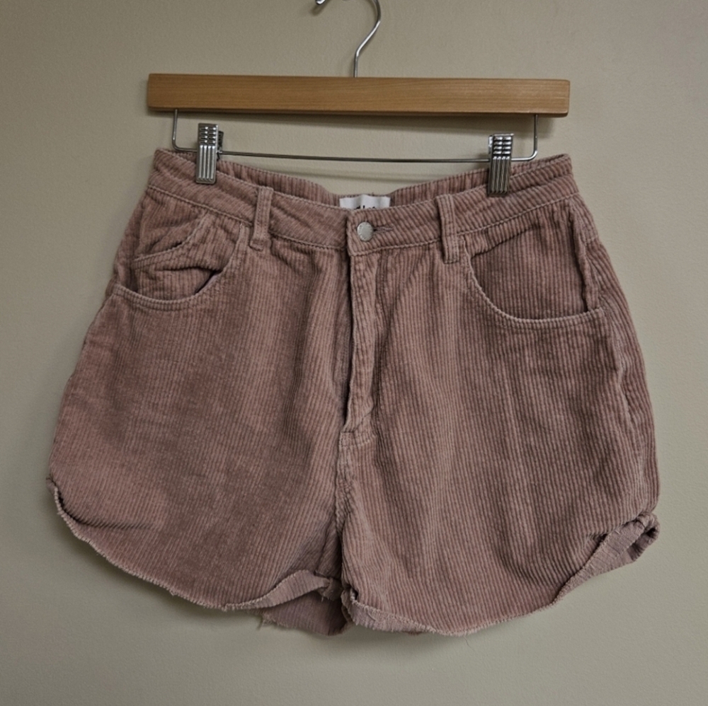 Rolla’s 30 Dusty Pink Corduroy High Rise Shorts